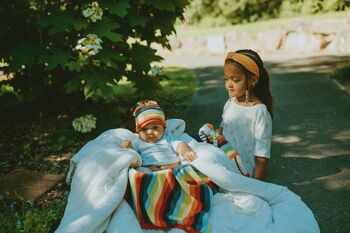 Chapeau à fleurs tricoté pour bébé 3-5 ans 10