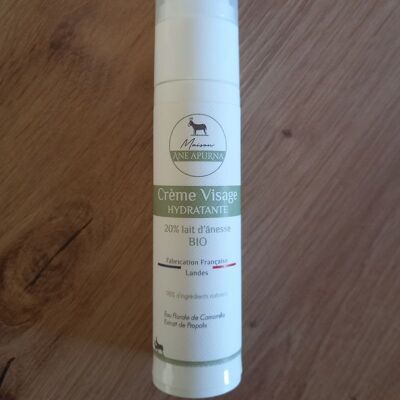 Moisturizing face cream with organic donkey milk without perfume - 50ml