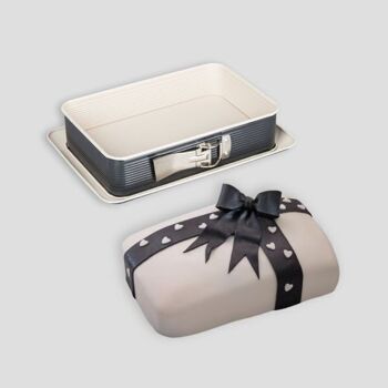 Moule à charnière rectangulaire 28 x 18 cm crème noir Zenker Smart Pastry 2