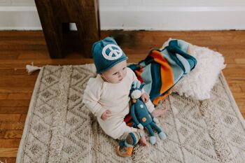 Bonnet doux pour bébé 3-5 ans, étoile tricotée 8