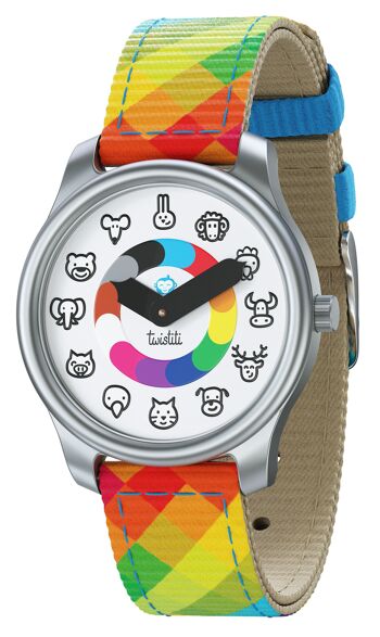 Montre Twistiti Animal - Bracelet Arlequin - enfants 3+ 1