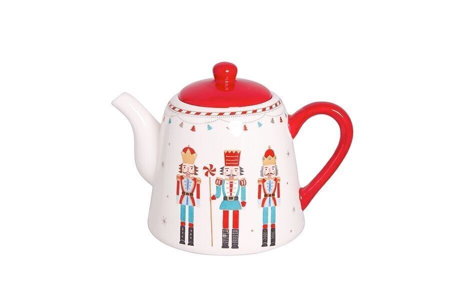 Weihnachtliche Keramikteekanne mit Soldaten 19,8x13x19,4cm DF-950