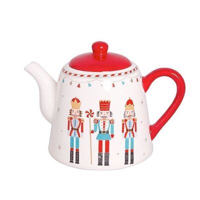 Christmas ceramic teapot with soldiers 19.8x13x19.4cm DF-950
