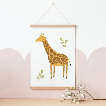 Poster Girafe Chambre Enfant - Poster Enfant Bébés Animaux 2