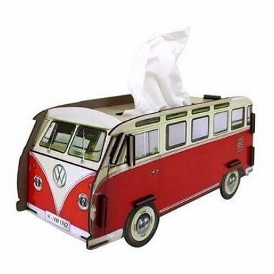 Tissue box - VW T1 - red made of wood