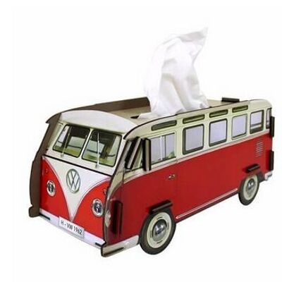 Tissue box - VW T1 - red made of wood