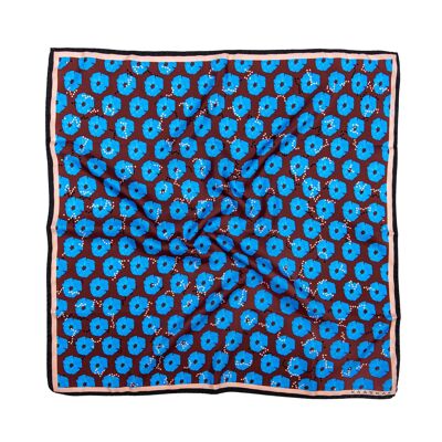 Azure silk scarf M