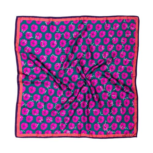 Hot Pink silk scarf M