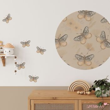 Cercle mural papillons & fleurs - Collection Sunny Bloom 2