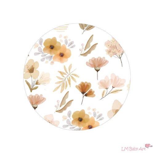 Muurcirkel bloemen - Sunny Bloom collectie
