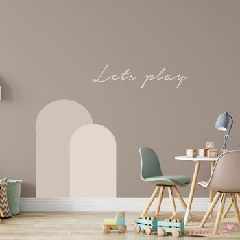 Sticker mural texte : Jouons - Collection Sunny Bloom 2
