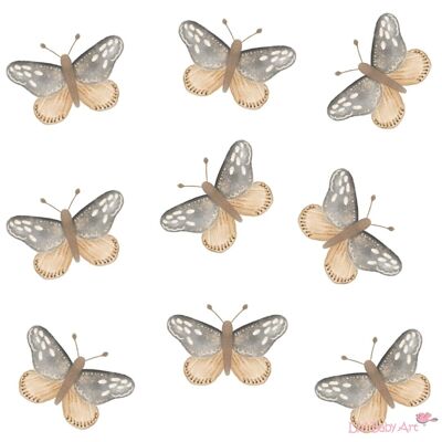 Wandaufkleber mit Schmetterlingen – Sunny Bloom-Kollektion