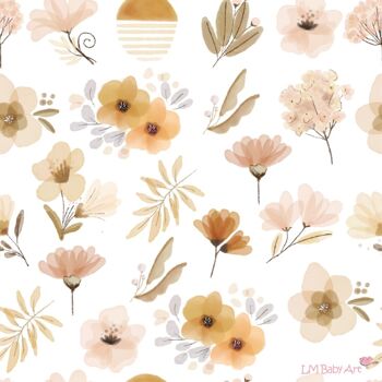 Papier peint motif floral - série Sunny Bloom 1