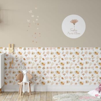 Papier peint motif floral - série Sunny Bloom 3