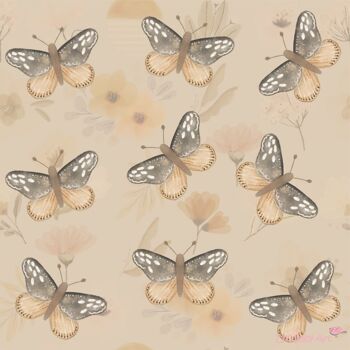 Papier peint motif papillons et fleurs - Série Sunny Bloom 1