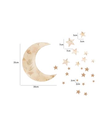 Stickers muraux lune et étoiles - Collection Sunny Bloom 3