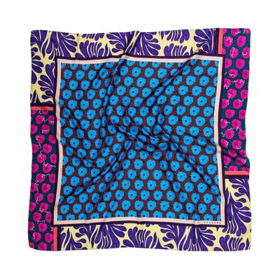 Foulard en soie azur L