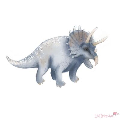 Dinosaur wall sticker Triceratops
