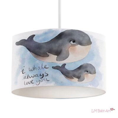Hanging lamp whales