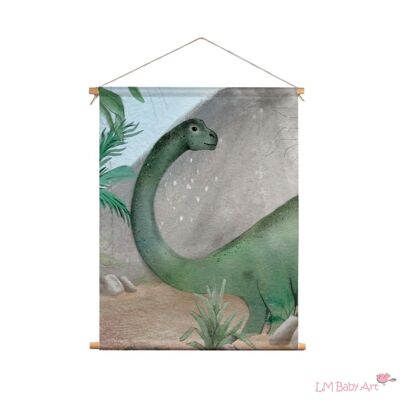 Affiche textile Brontosaure | 30x40cm