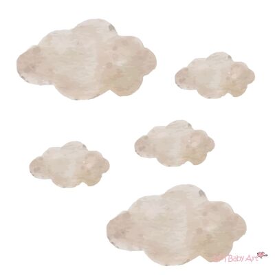 Wall stickers large clouds