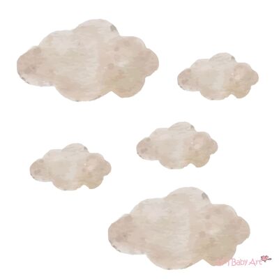 Vinilos decorativos nubes grandes