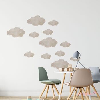 Stickers muraux grands nuages 3