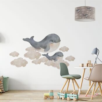 Stickers muraux grands nuages 4