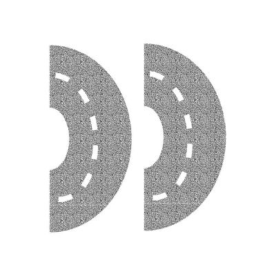 Kit d'extension de stickers muraux autoroute - Grand virage (2 pcs)