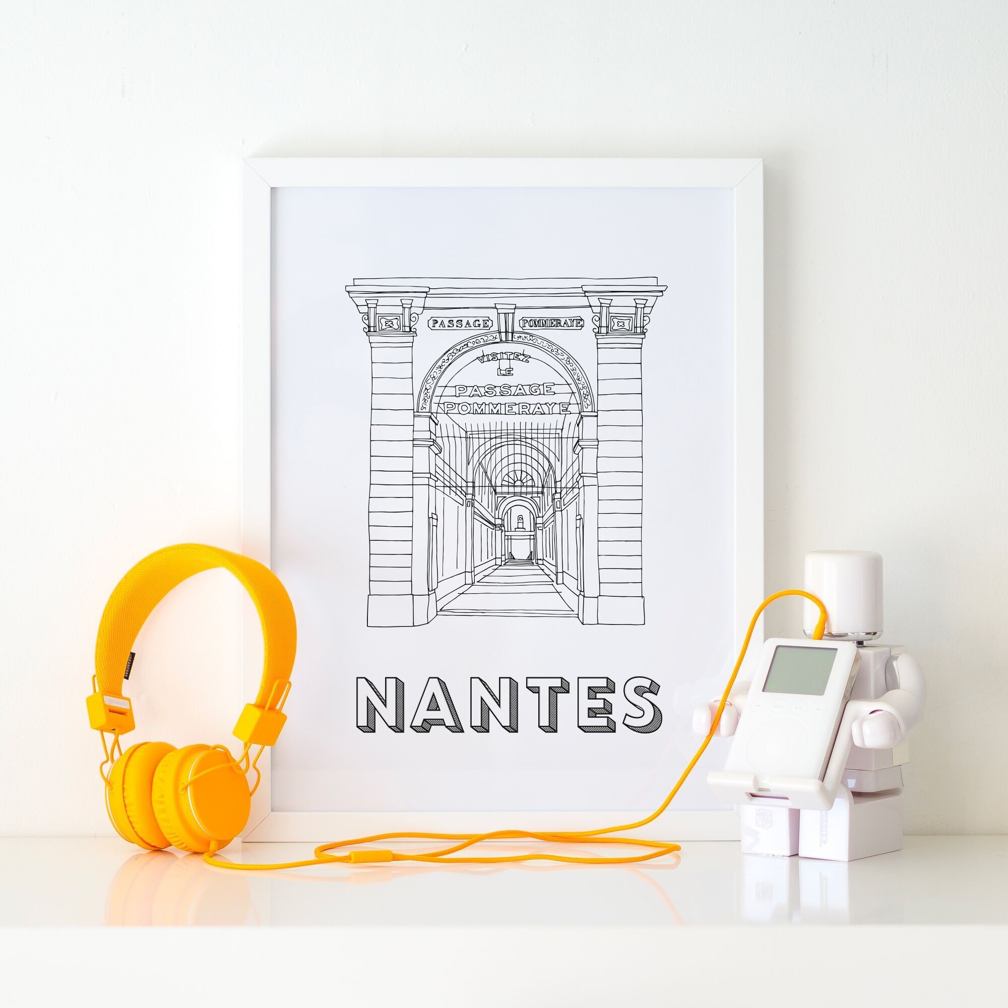 Plakat Nantes - Passage Pommeraye - Papier A4 / A3 / 40x60