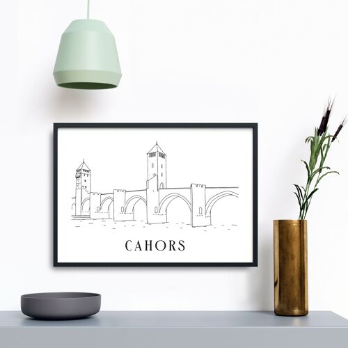 Affiche Cahors - Papier A4 / A3 / 40x60