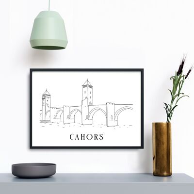 Cahors-Poster - A4 / A3 / 40x60 Papier