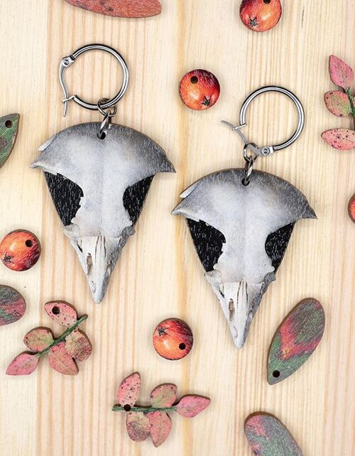 Marras |  Eagle Owl´s Skull Earrings