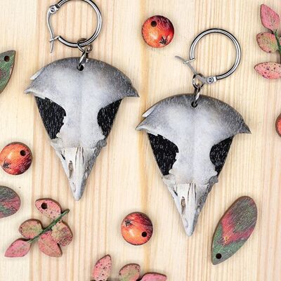 Marras | Boucles d'oreilles crâne de hibou grand-duc