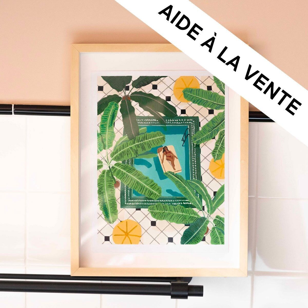 Exemple présentation Petit Pinceau - Daydreaming (Amsterdam au verso) - Avec cadre