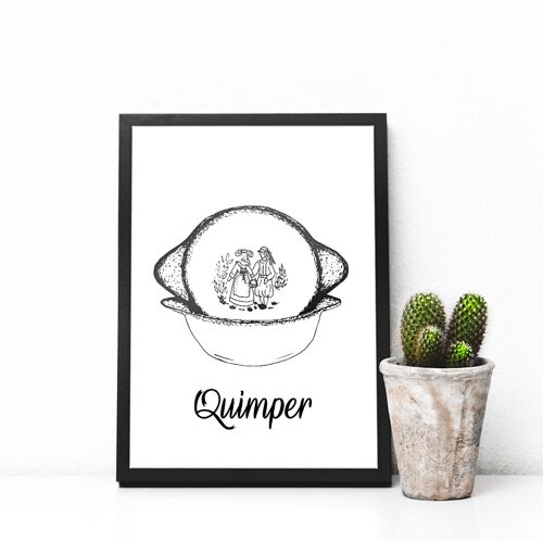 Affiche Quimper - Papier A4 / A3 / 40x60