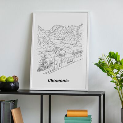 Póster Chamonix - Papel A4 / A3 / 40x60