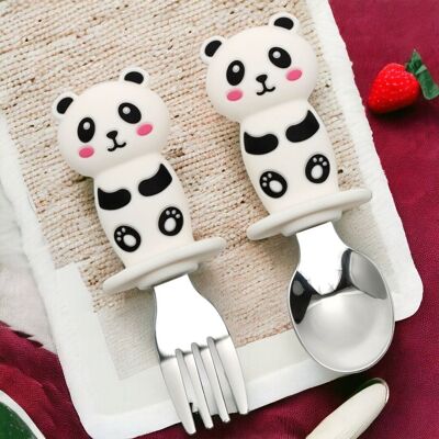 Baby Panda Cutlery Set – Soft and Ergonomic