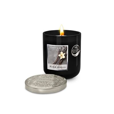 Black Vanilla scented candle - Small format - HEART & HOME