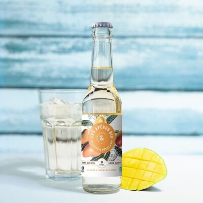 Prickelnder alkoholfreier Cocktail – Mango und Holunderblüten – 0 % vol – 27,5 cl – les Apéros Bio
