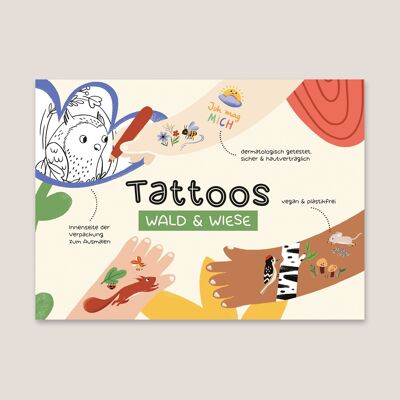 Temporary tattoos forest & meadow