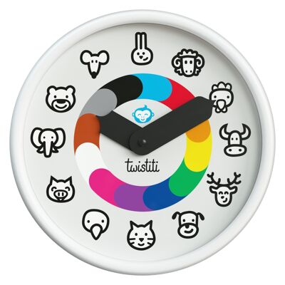 Twistiti Educational Animal Wall Clock