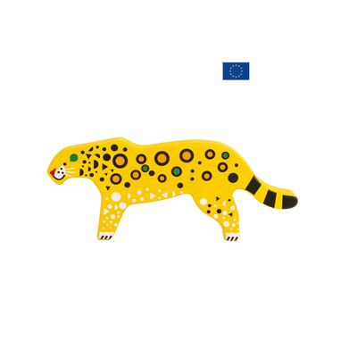 Totem leopardo in legno