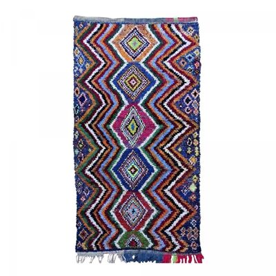 Tappeto berbero 135x255 cm BOUCHAROUETTE AMIRI Multicolore. Tappeto in cotone fatto a mano