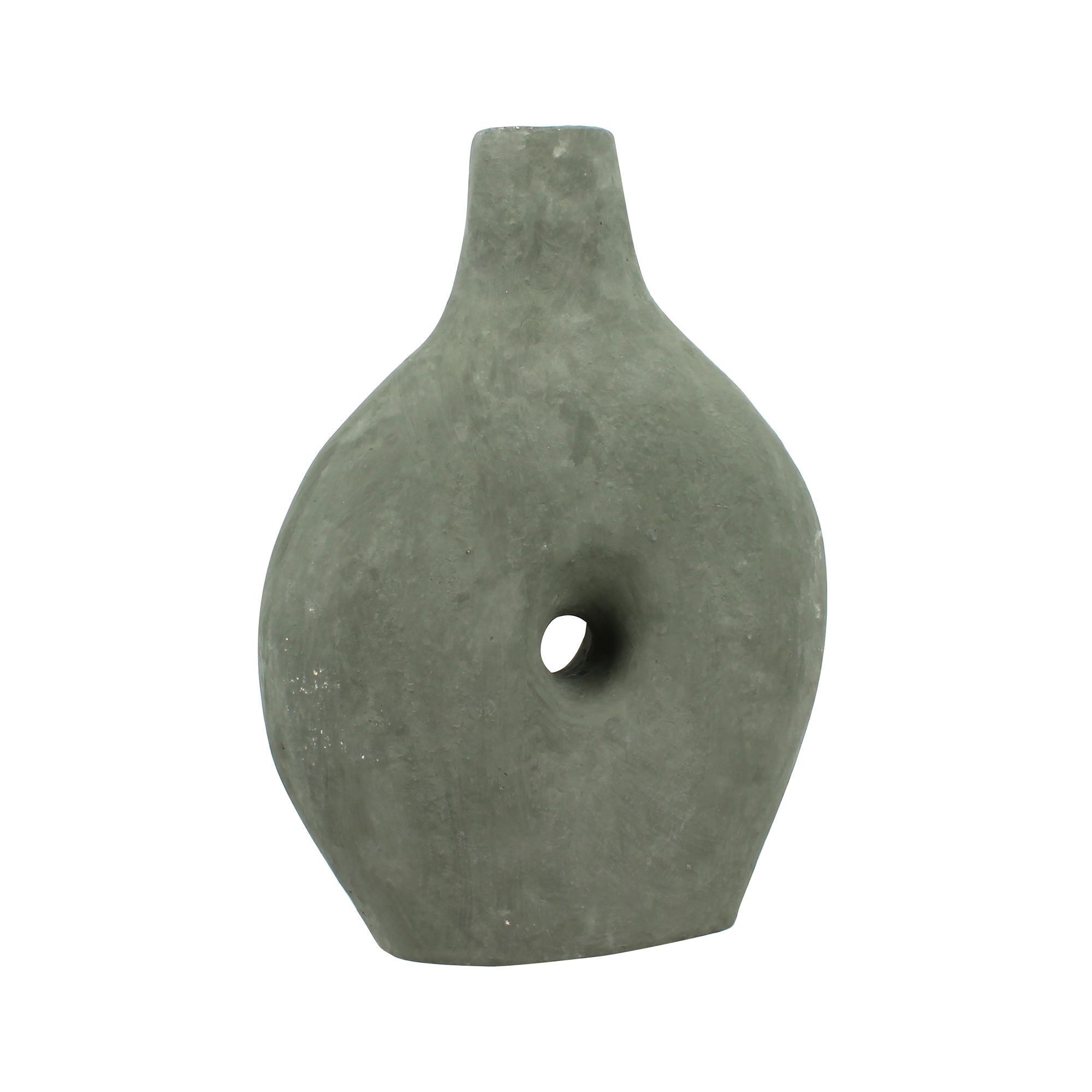 VASO DECORATIVO IN CARTAPESTA COLORE KHAKI 25X8X35CM NUBIA