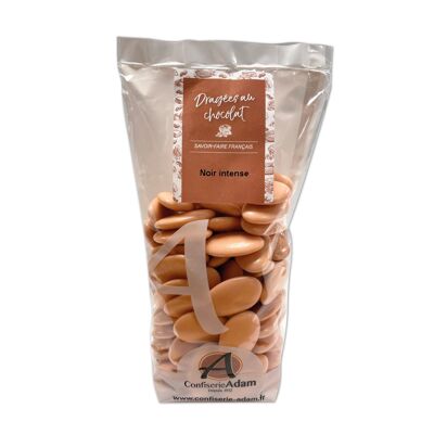 Chocolate sugared almond 71% - Coral color