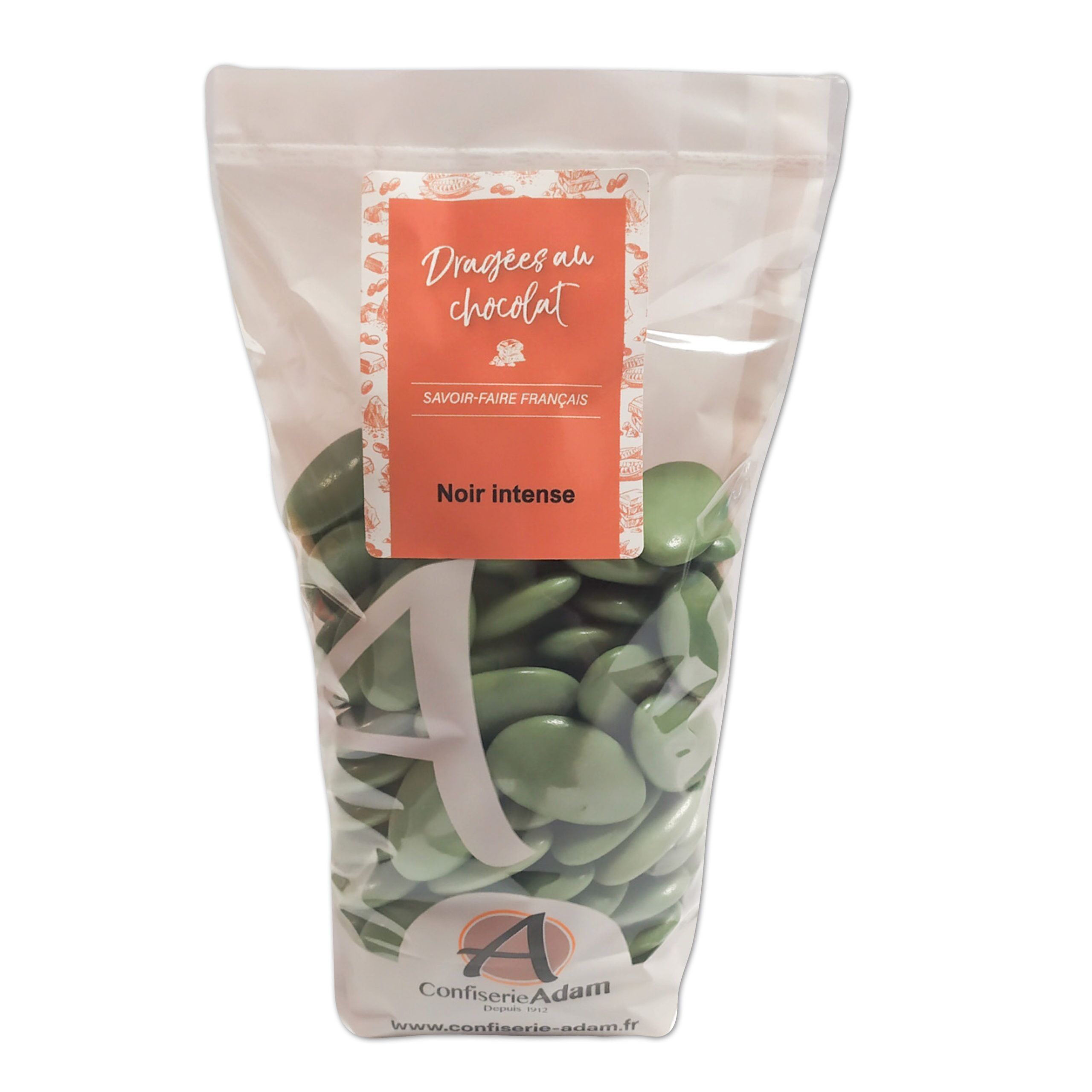 Dragée al cioccolato 71% - Colore eucalipto