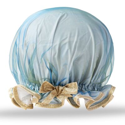 Shimmering Aqua Shower Cap