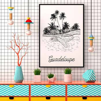 Affiche Les Antilles / Guadeloupe - Papier A4 / A3 / 40x60 6