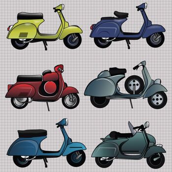 Carte de vœux scooter (150x150 vierge) 2